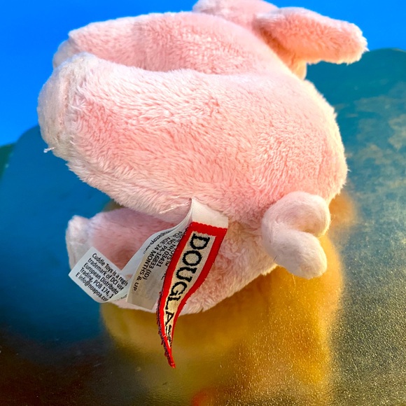 DOUGLAS CUDDLE TOYS BUTTONS THE PINK PIG PLUSH w/PLASTIC EYES AND CURLY TAIL 6” - Picture 4 of 9